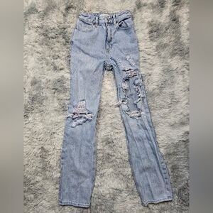 PacSun Sky Blue 90's Boyfriend Ripped Skinny Jeans Size 23